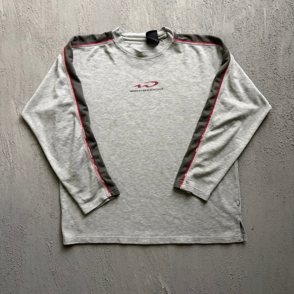 Vintage Whistler Blackcomb Long Sleeve Shirt Large Gray 2000s Y2K